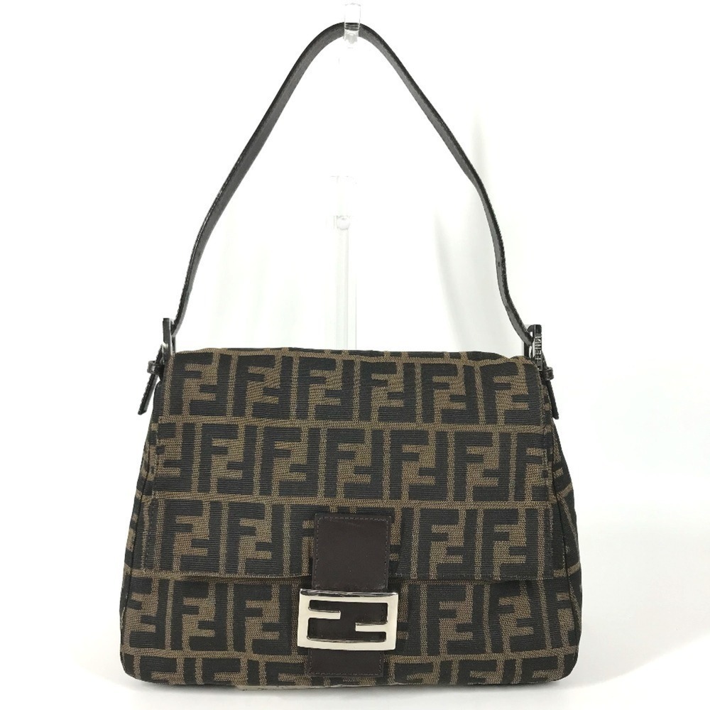 FENDI Mamma Bucket Zucca Logo Tote Bag, Shoulder Flap Leather, Canvas, Men's,...
